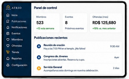 Panel de control Atrio